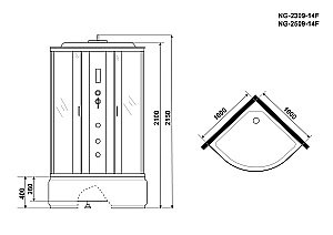 Душевая кабина Niagara Classic NG-2309-14F 100х100 купить в интернет-магазине Sanbest