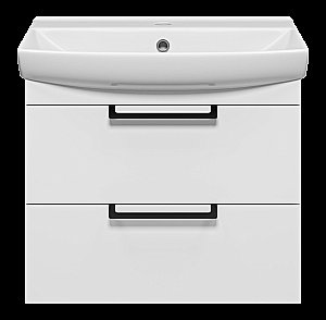 Тумба с раковиной Misty Клермонт - 60 Э-Кле01060-011П2Я белая для ванной в интернет-магазине Sanbest