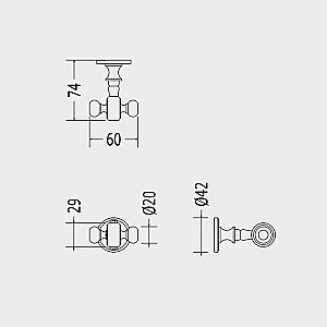 Крючок DEVON&DEVON First Class DD33330BR купить в интернет-магазине сантехники Sanbest