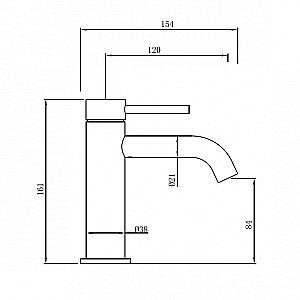 Смеситель для раковины Abber Wasser Kreis 316 AF8110BST сталь брашированная купить в интернет-магазине сантехники Sanbest