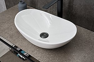 Раковина накладная Gid Lago 48 N9133 51201 белая купить в интернет-магазине Sanbest