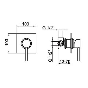Смеситель для душа Webert Elio EL880101560 купить в интернет-магазине сантехники Sanbest