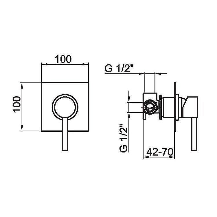 Смеситель для душа Webert Elio EL880101560 купить в интернет-магазине сантехники Sanbest