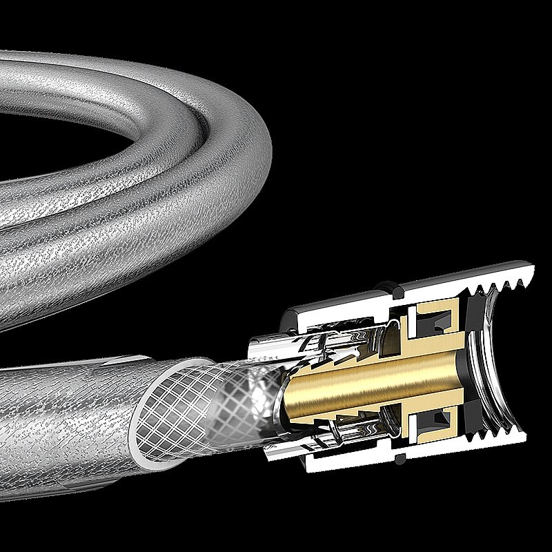 Душевой шланг Elghansa Shower hose SH012-Silver-New серебро купить в интернет-магазине сантехники Sanbest