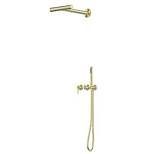 Душевая система Abber Perfekte 316 AF8A18BG брашированное золото купить в интернет-магазине сантехники Sanbest