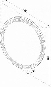 Зеркало с подсветкой Art&Max Bologna AM-Bol-D770-DS-F-H 77 в ванную от интернет-магазине сантехники Sanbest