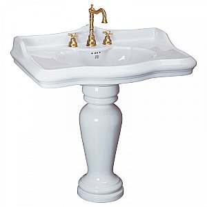 Раковина на пьедестале Migliore Impero 90 ML.IMP-25.390.BI белая купить в интернет-магазине Sanbest