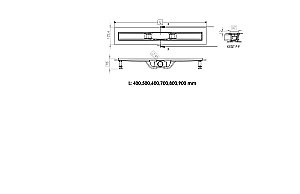 Душевой лоток Timo SMART PLUS SINGLE GAP SMP-GG 60 нержавеющая сталь купить в интернет-магазине Sanbest