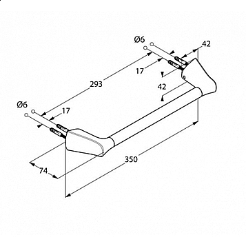 Поручень Kludi Ambienta 5398105 хром купить в интернет-магазине сантехники Sanbest