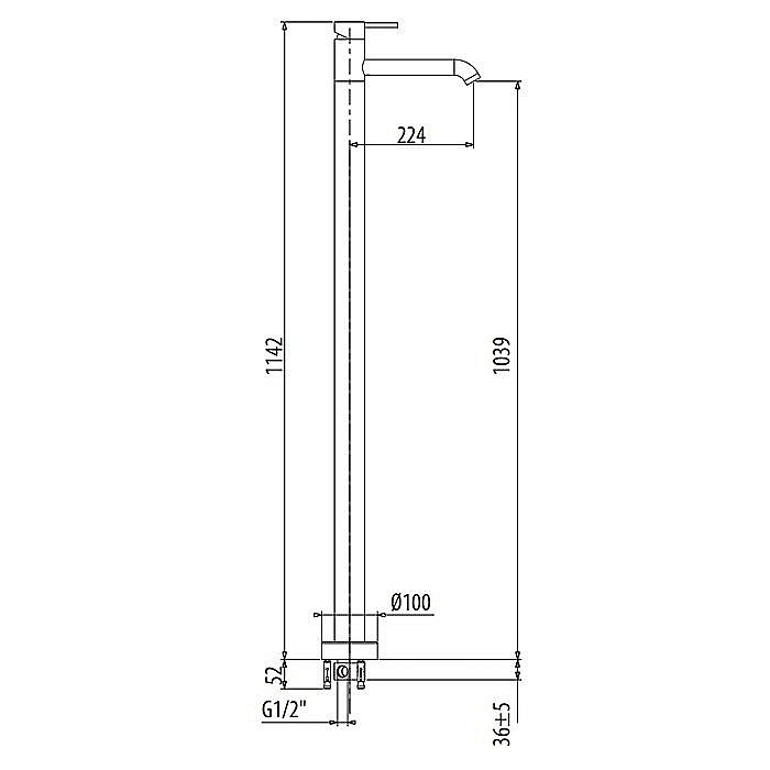 Смеситель для раковины Gattoni Circle Two 9109/90C0 купить в интернет-магазине сантехники Sanbest