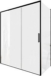 Душевой уголок Aquanet Pleasure Evo 346125 120x100 стекло прозрачное/профиль черный купить в интернет-магазине Sanbest