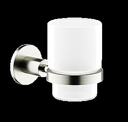 Стакан для зубных щеток Sancos Base SC9030BN брашированный никель купить в интернет-магазине сантехники Sanbest