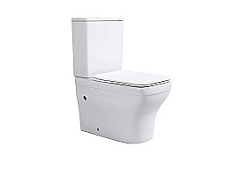 Унитаз-компакт Aquatek Амадео AQ2914-00 белый, с крышкой микролифт, с бачком, безободковый купить в интернет-магазине Sanbest