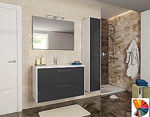 Тумба с раковиной Эстет Vegas 100 любой цвет тумбы и раковины под заказ для ванной в интернет-магазине Sanbest