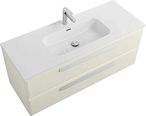 Тумба с раковиной Cezares ECO-CER-N 120 ECO-CER-N-1200-2C-SO-AS-P альпака брашированная для ванной в интернет-магазине Sanbest