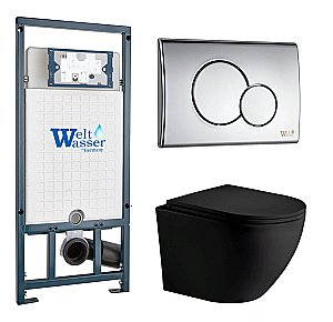 Унитаз с инсталляцией WeltWasser MARBERG 507 + MERZBACH 043 MT-BL + MAR 507 RD купить в интернет-магазине Sanbest