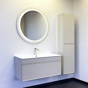 Пенал Comforty Мадрид 00-00017855 серый шелк для ванной в интернет-магазине сантехники Sanbest