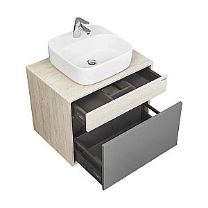 Тумба с раковиной Акватон Лофт Урбан 65 графит\орегон для ванной в интернет-магазине Sanbest