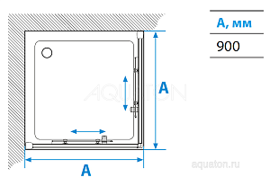 Душевой уголок Акватон Ritsa 90х90 квадратный купить в интернет-магазине Sanbest
