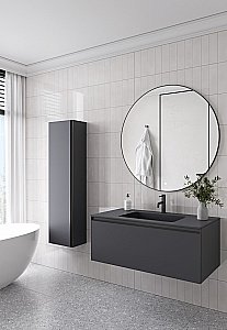 Тумба с раковиной Armadi Art QUATRO 1 100 ANTHRACITE/профиль ANTHRACITE для ванной в интернет-магазине Sanbest