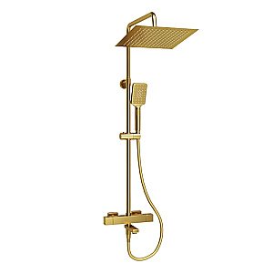 Душевая система WasserKraft Aisch 5500 SET2671 Thermo золото матовое купить в интернет-магазине сантехники Sanbest