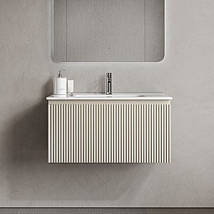 Тумба с раковиной Sancos Snob R 1.0 SNR1.080CE/CN7005 Beige Soft для ванной в интернет-магазине Sanbest