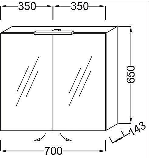 Зеркальный шкаф Jacob Delafon EB786RU-E10 70 квебекский дуб купить в интернет-магазине сантехники Sanbest