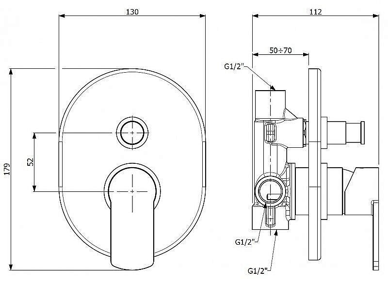 Смеситель для душа Cezares Glam VDIM белый матовый купить в интернет-магазине сантехники Sanbest