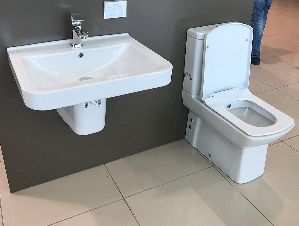 Раковина с полупьедесталом Creavit Lara 60 LR060-LR260 белая купить в интернет-магазине Sanbest