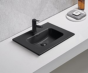 Раковина Gid Integrado 61 Bm9060s 72208 черная матовая купить в интернет-магазине Sanbest