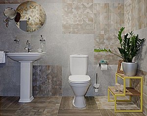 Унитаз напольный Vitra Norm Blanc 9837B099-7201 с бачком, с крышкой микролифт, белый купить в интернет-магазине Sanbest