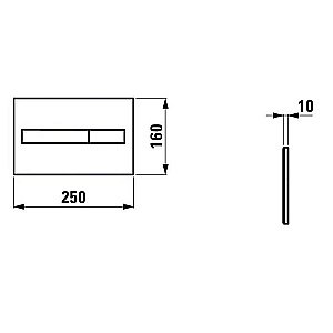 Смывная клавиша Laufen Lis AW1 8.9566.1.716.000.1 купить в интернет-магазине сантехники Sanbest