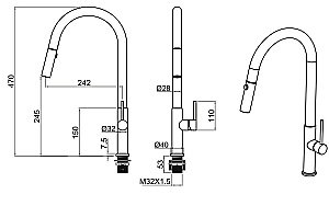 Смеситель для кухни Allen Brau Sprungfeder 5.60002-SS купить в интернет-магазине сантехники Sanbest