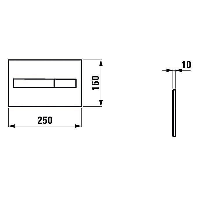 Смывная клавиша Laufen Lis AW1 8.9566.1.716.000.1 купить в интернет-магазине сантехники Sanbest