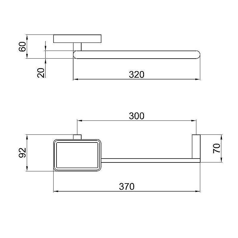 Мыльница с полотенцедержателем Webert Living LV501601560 купить в интернет-магазине сантехники Sanbest