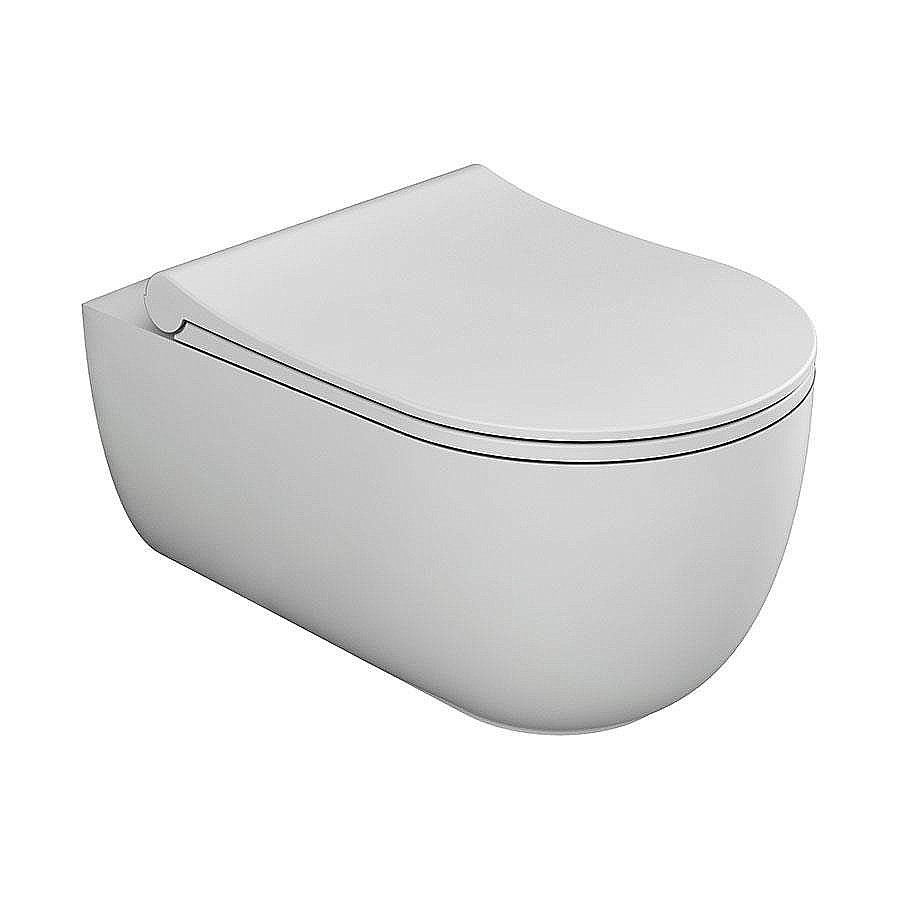 Унитаз подвесной Bien Vokha MDKA052N1VP1W5000 белый, с крышкой микролифт, безободковый купить в интернет-магазине Sanbest