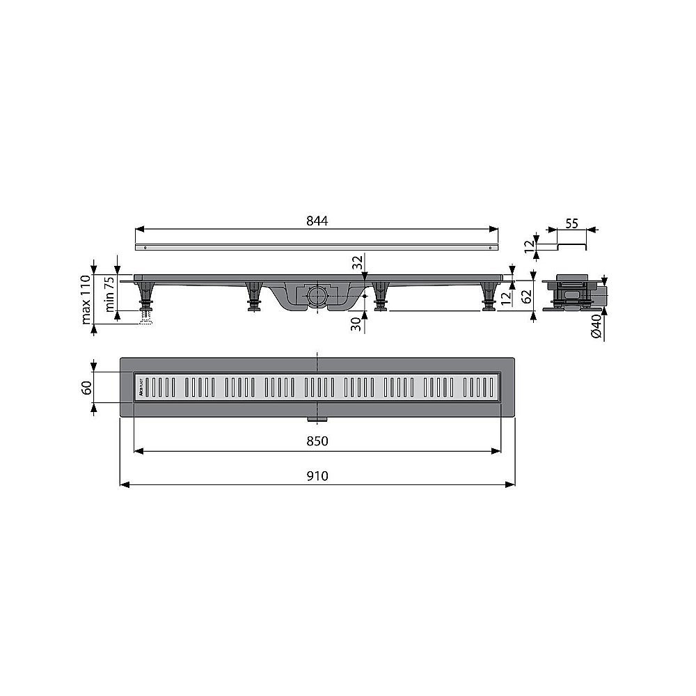 Душевой трап Koller Pool G10 85 купить в интернет-магазине Sanbest