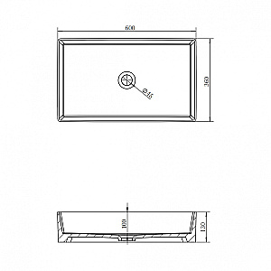 Раковина Abber Rechteck 60 AC2220 белая купить в интернет-магазине Sanbest