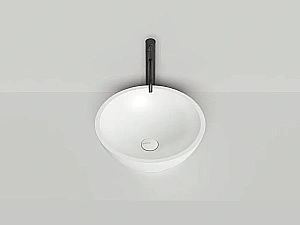 Раковина накладная Salini Gloria 03 1102203M 41,5 из искусственного камня S-Stone, белая матовая купить в интернет-магазине Sanbest