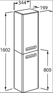 Шкаф - колонна Roca The Gap фиолетовая для ванной в интернет-магазине сантехники Sanbest