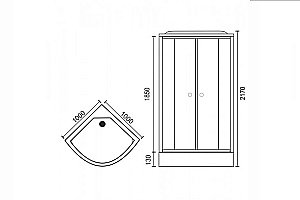 Душевая кабина Royal Bath RB100HK6-WC 100x100 профиль белый/стекло матовое купить в интернет-магазине Sanbest