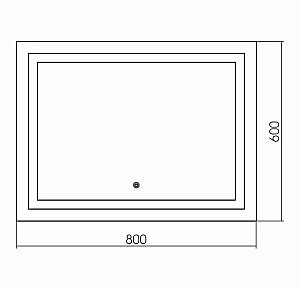 Зеркало с сенсором GROSSMAN Pragma 480600 80x60 в ванную от интернет-магазине сантехники Sanbest
