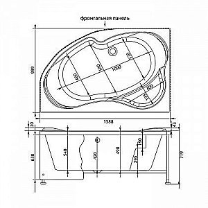 Акриловая ванна Aquanet Capri 160x100 к/с купить в интернет-магазине Sanbest