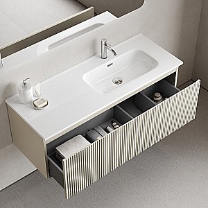 Тумба с раковиной Sancos Snob R 1.0 SNR1.0120LCE/SNR1.0120RCE Beige Soft для ванной в интернет-магазине Sanbest
