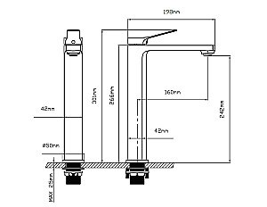 Смеситель для раковины Vincea Arco VBF-4AR02CH хром купить в интернет-магазине сантехники Sanbest