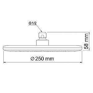 Верхний душ WasserKRAFT A030 купить в интернет-магазине сантехники Sanbest