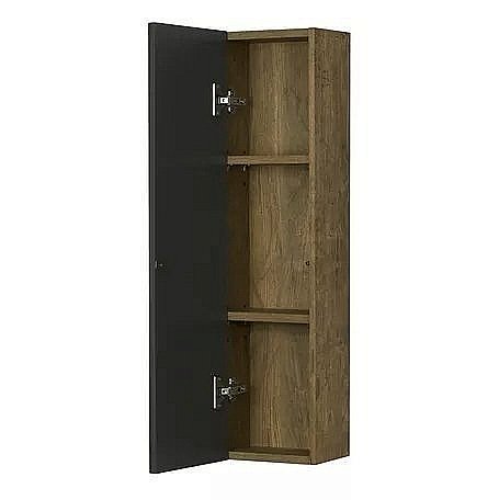 Шкаф Акватон Терра 24 темное дерево/серый для ванной в интернет-магазине сантехники Sanbest