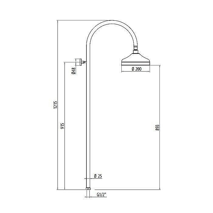 Душевая система Gattoni Programma doccia 4292/PDV0 D=200 купить в интернет-магазине сантехники Sanbest