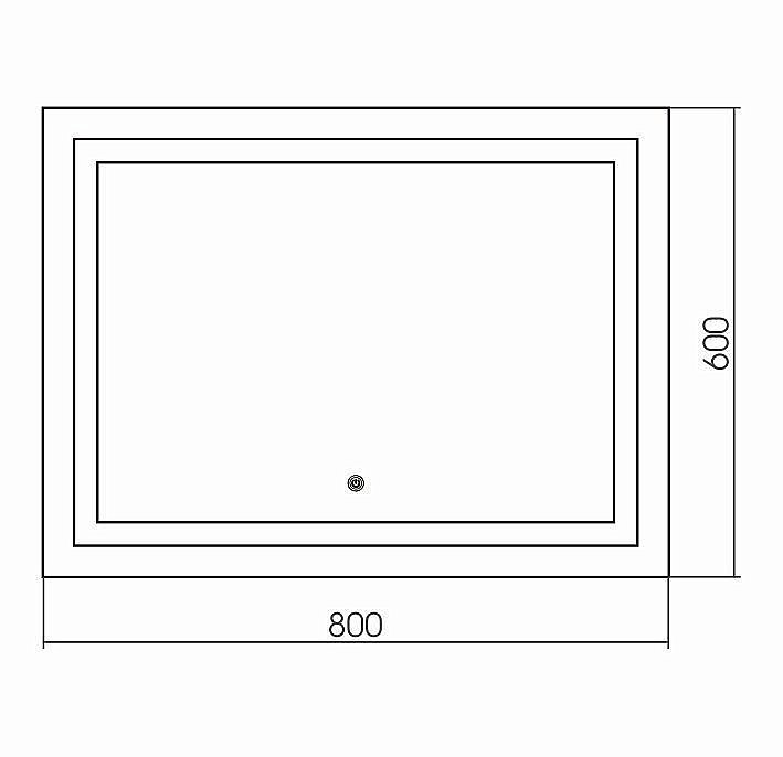 Зеркало с сенсором GROSSMAN Pragma 480600 80x60 в ванную от интернет-магазине сантехники Sanbest