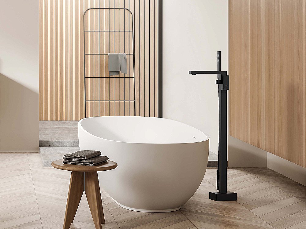 Смеситель для ванны Aquatek Либра AQ1645MB черный матовый купить в интернет-магазине сантехники Sanbest